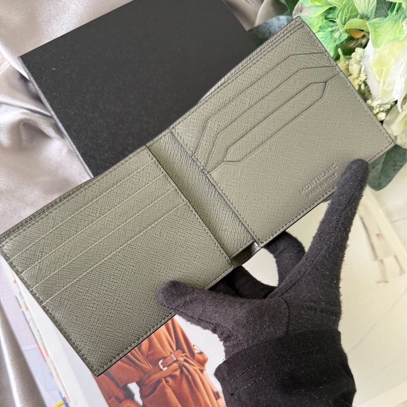 匠心系列防刮牛皮對開8卡短夾(灰色)-6