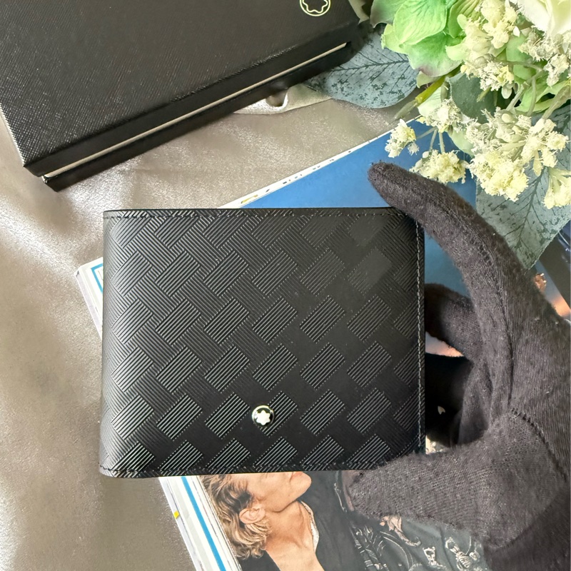 Extreme 風尚系列3.0 牛皮對開6卡短夾(黑色)-1