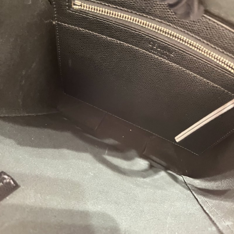 Used CÉLINE Calfskin Leather Small Cabas Cross Body Bag-14