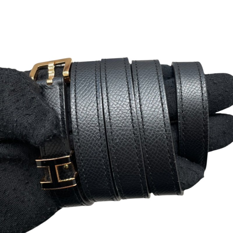 HERMES 愛馬仕 POP H 腰帶 黑色 金釦-3