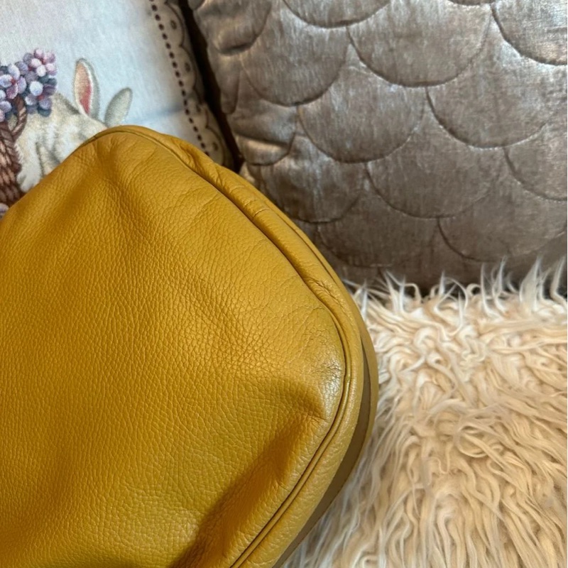 羅意威 蛋蛋包 棕色 焦糖色 水桶包 水桶包 斜背包 側背包  中古包包 托特包 側肩包 水桶包 復古包 古董包 vintage loewe drawstring bucket bag-13