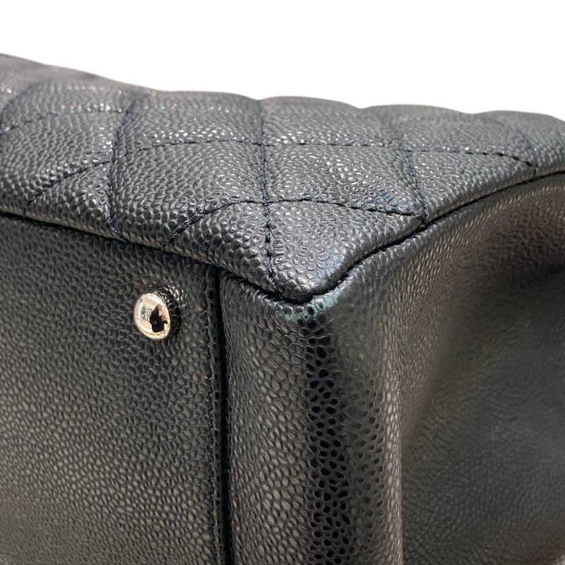 CHANEL 香奈兒 GST TOTE BAG 托特包 荔枝牛皮 黑色 銀釦-8