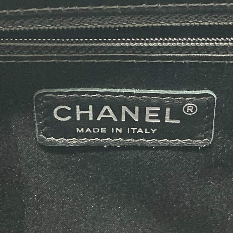 CHANEL 香奈兒 GST TOTE BAG 托特包 荔枝牛皮 黑色 銀釦-13