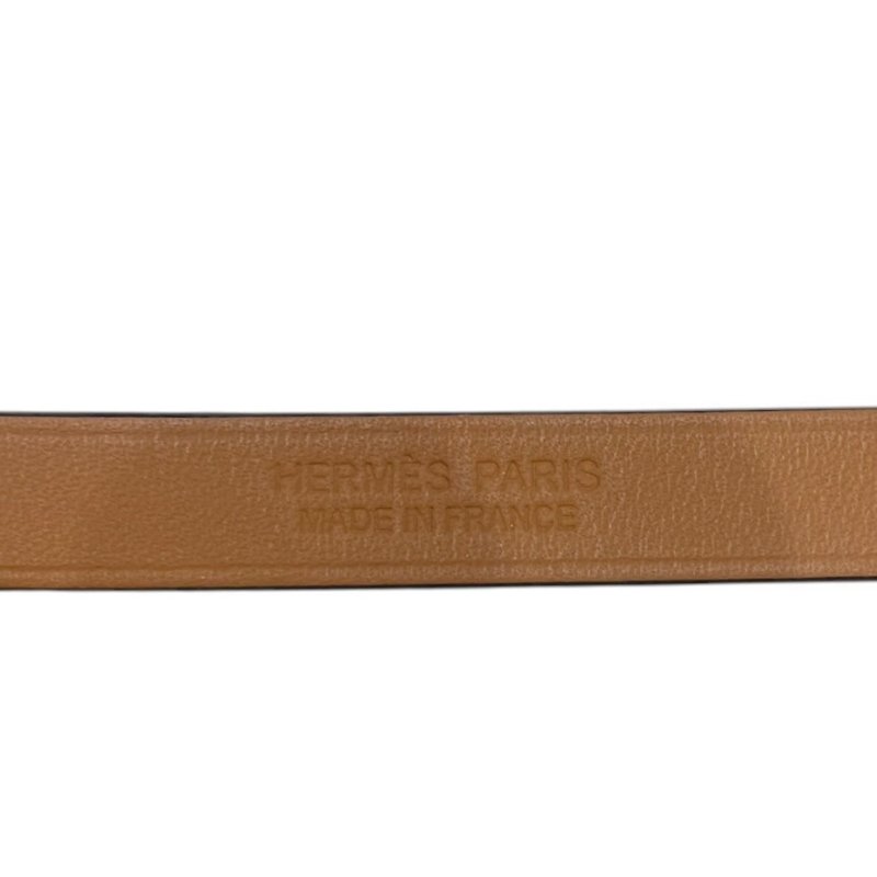 HERMES 愛馬仕 MINI KELLY 雙圈手環 皮革 黑色 玫瑰金釦 SIZE:T2-7