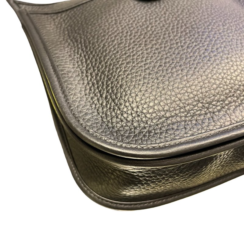 Used Hermès Evelyne Cross Body Bag Black PHW-4