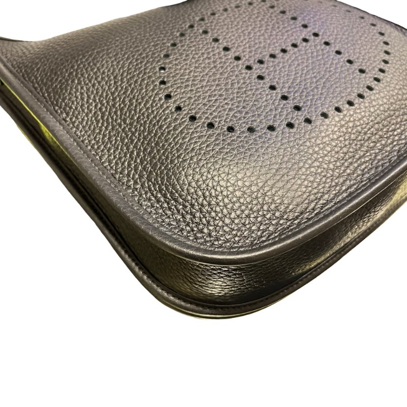 Used Hermès Evelyne Cross Body Bag Black PHW-10