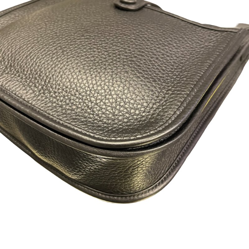 Used Hermès Evelyne Cross Body Bag Black PHW-12