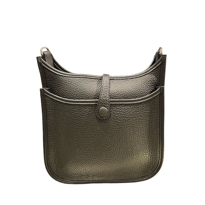 Used Hermès Evelyne Cross Body Bag Black PHW-11