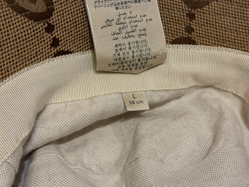 GUCCI JUMBO GG 超新少戴漁夫帽 頭圍58 可戴 內裡乾淨無痕-2