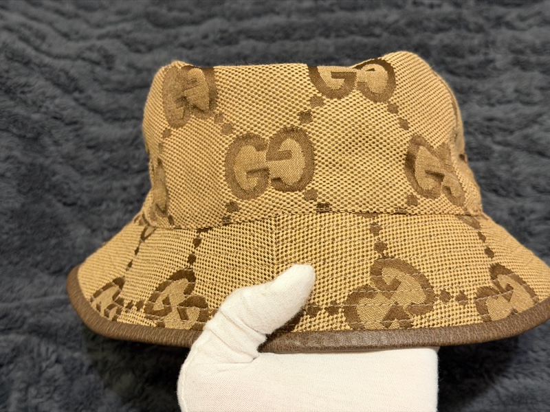 GUCCI JUMBO GG 超新少戴漁夫帽 頭圍58 可戴 內裡乾淨無痕-4