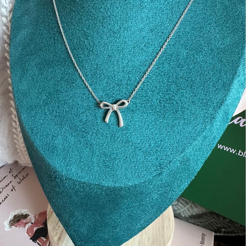 蒂芙尼 純銀 頸鏈 項鏈 鎖骨鏈 Tiffany & Co bow 蝴蝶結 純銀項鍊 925-2