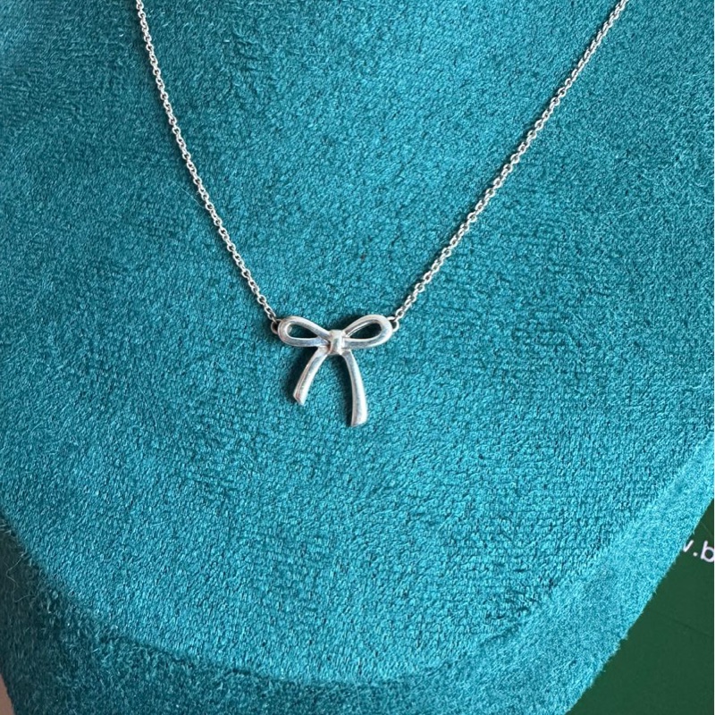 蒂芙尼 純銀 頸鏈 項鏈 鎖骨鏈 Tiffany & Co bow 蝴蝶結 純銀項鍊 925-4