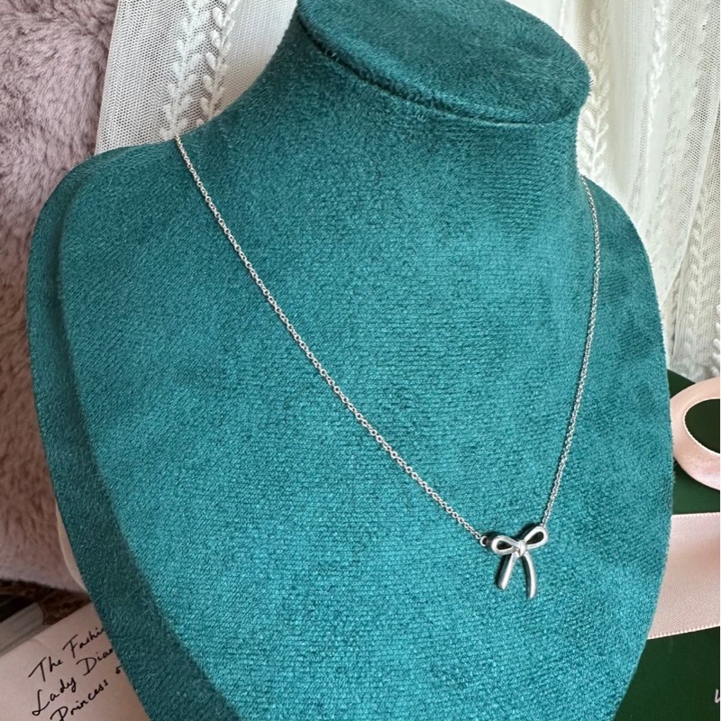 蒂芙尼 純銀 頸鏈 項鏈 鎖骨鏈 Tiffany & Co bow 蝴蝶結 純銀項鍊 925-11