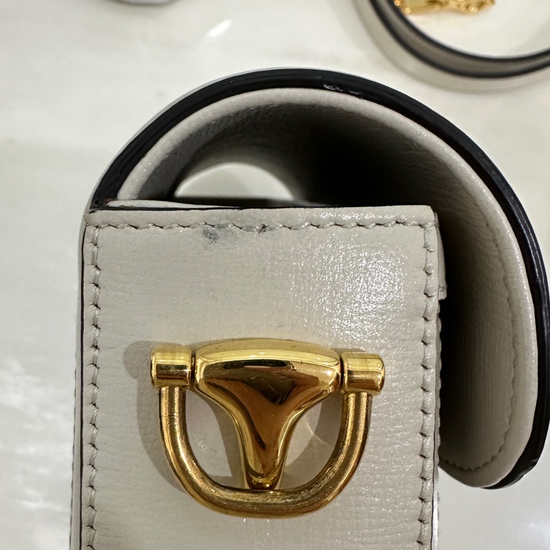 Gucci 古馳 1955白色老花馬銜扣馬鞍包 雙肩帶 可單 肩可斜挎 經典復古-19