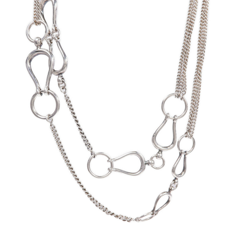 HERMES 925純銀Collier Sautoir Arabesque項鍊-1