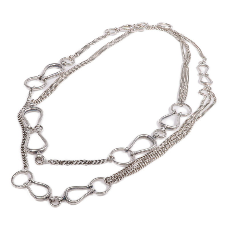 HERMES 925純銀Collier Sautoir Arabesque項鍊-3