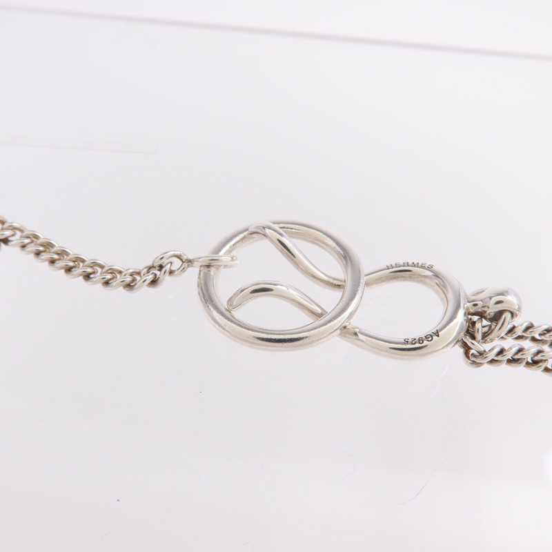 HERMES 925純銀Collier Sautoir Arabesque項鍊-4