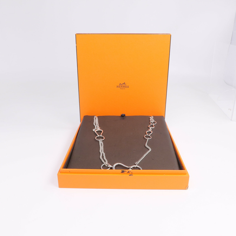 HERMES 925純銀Collier Sautoir Arabesque項鍊-7
