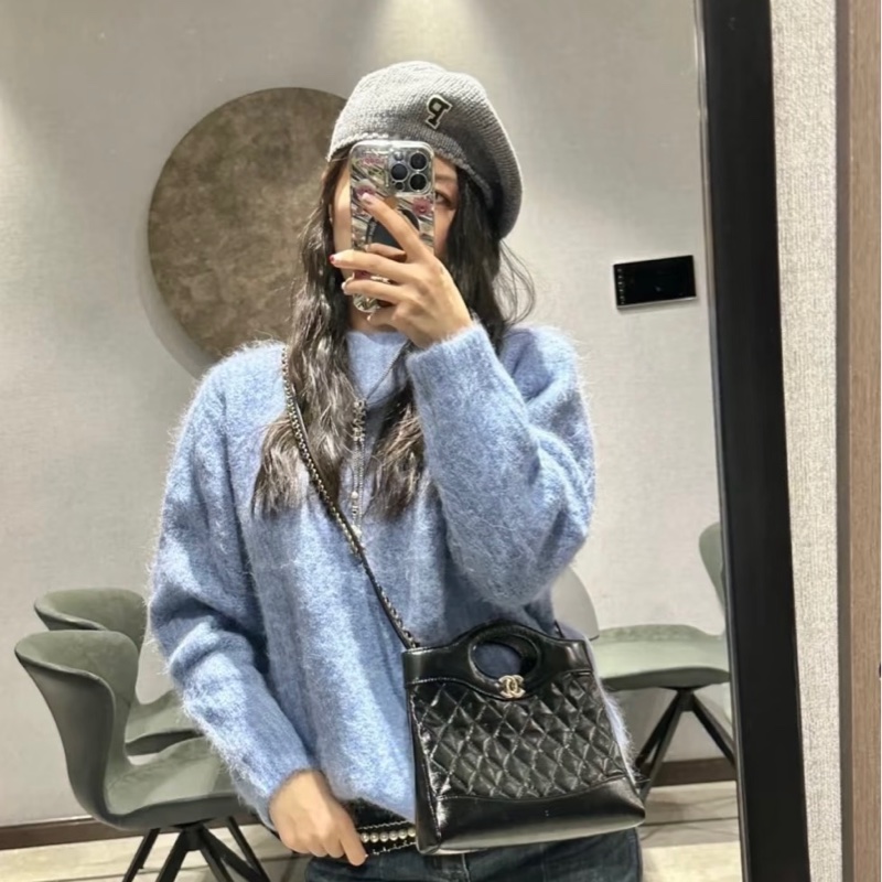 近全新Chanel AS4133 mini 31bag黑金油蠟羊皮手提肩背斜背包-2