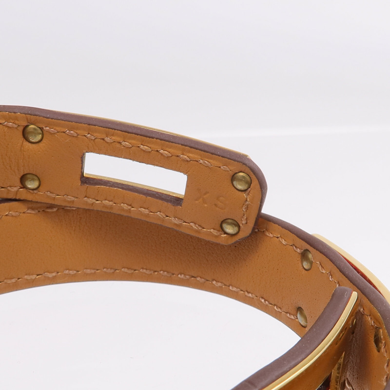 HERMES Swift皮革Kelly Double Tour金扣手鏈-8