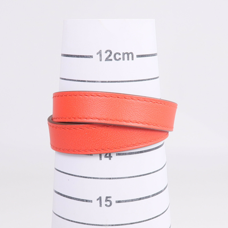 HERMES Swift皮革Kelly Double Tour金扣手鏈-10