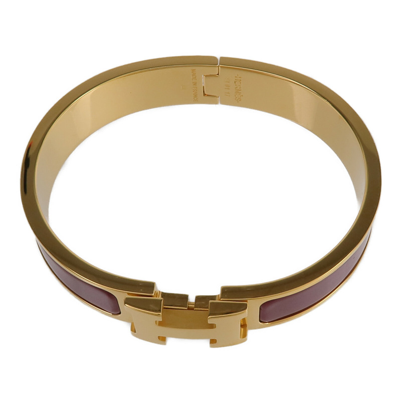 HERMES 金屬/琺瑯Clic H Bracelet手鐲-3