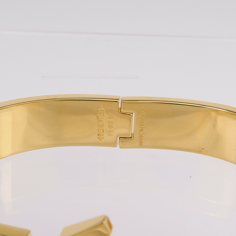 HERMES 金屬/琺瑯Clic H Bracelet手鐲-6