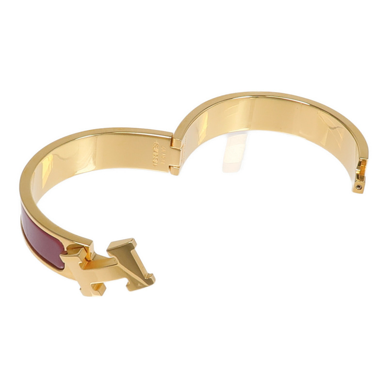 HERMES 金屬/琺瑯Clic H Bracelet手鐲-7