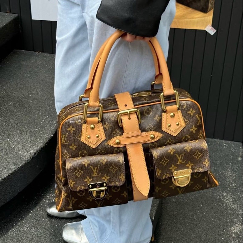 莉亞精品♡LV 曼哈頓手提包 二手美包-1