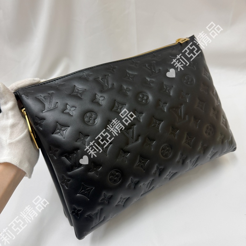 莉亞精品♡ Lv  Coussin MM 黑金 二手美包-3
