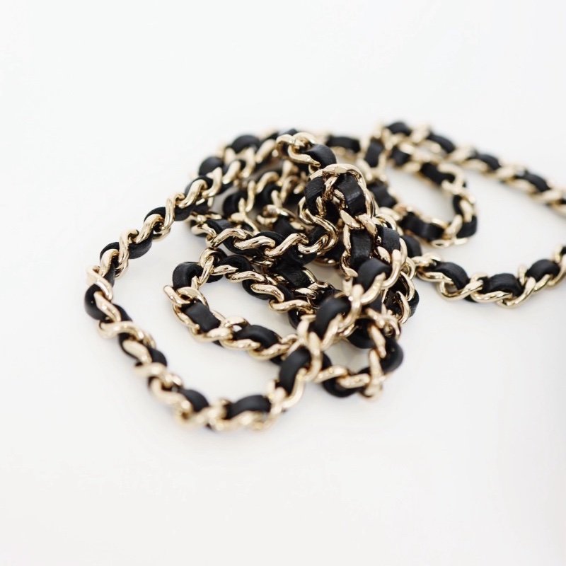 二手Chanel cf mini handle woc/黑金 芯片款-13