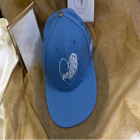 Chorme Hearts 克羅心 藍色愛心藤蔓刺繡棒球帽 配件：無