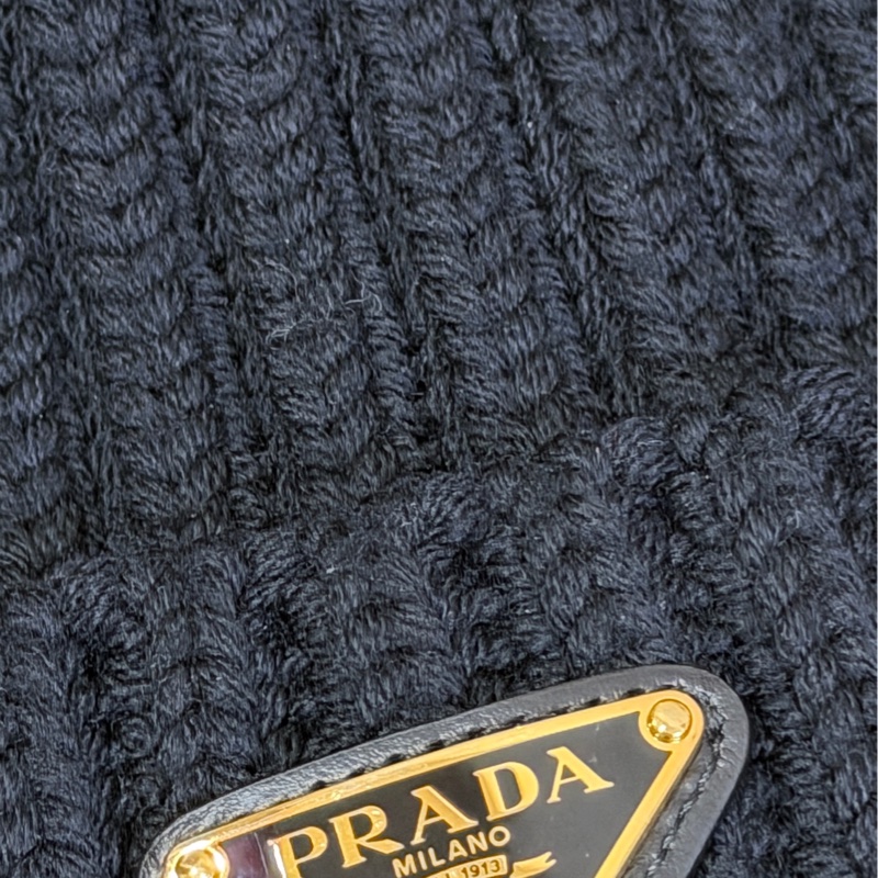 Prada 黑色羊毛冷帽-1