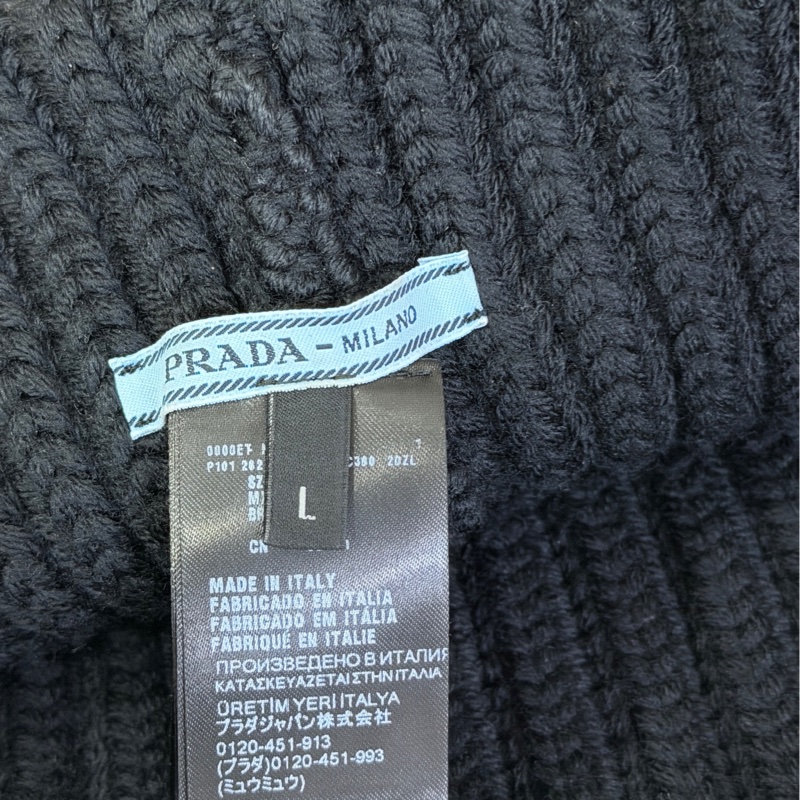 Prada 黑色羊毛冷帽-3