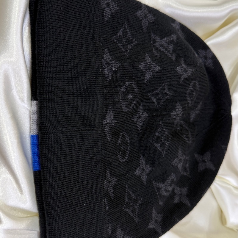 Louis Vuitton 22年M77954學院風針織帽條紋羊毛 Noir 款-4