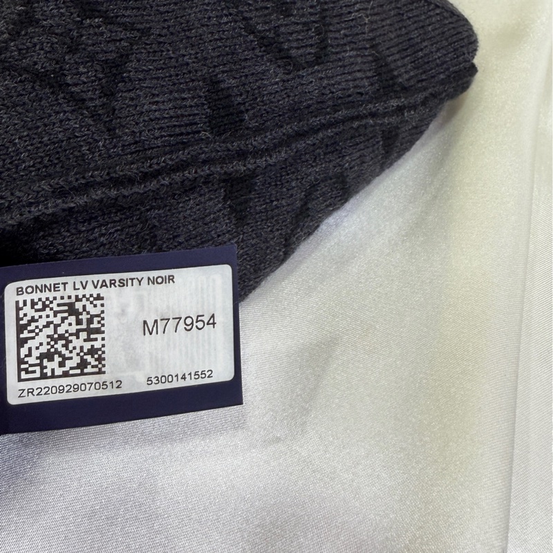 Louis Vuitton 22年M77954學院風針織帽條紋羊毛 Noir 款-6