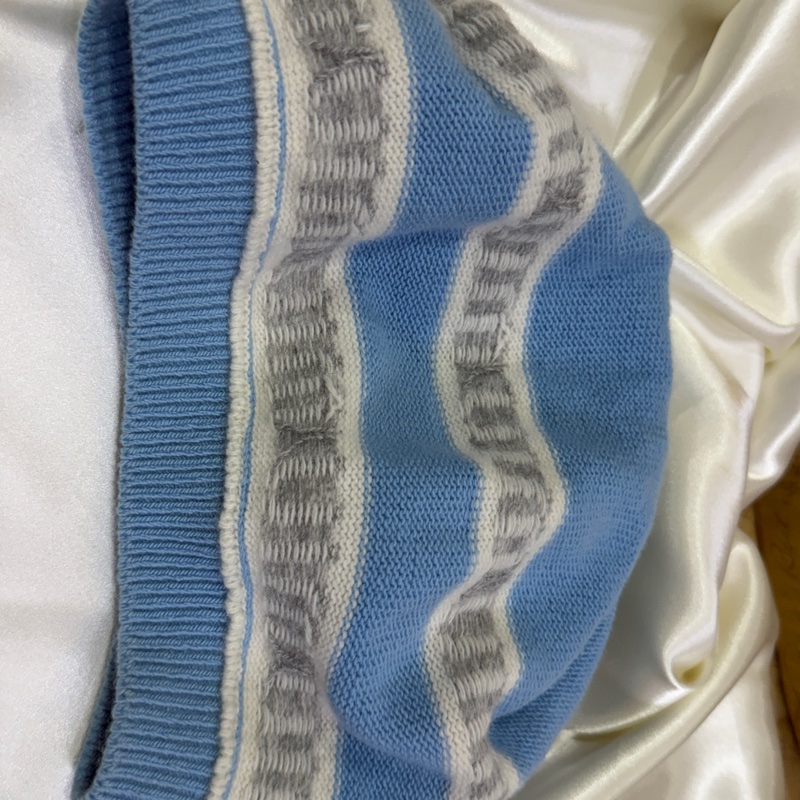 MIUMIU 5HC260 淺藍色針織帽/貝雷帽 羊絨混紡-7