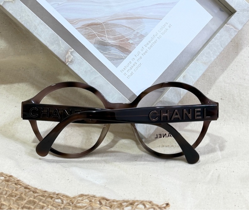 Chanel香奈兒 CH3388 琥珀色香奈兒基本款 復古圓框眼鏡 小香眼鏡 精品眼鏡-0