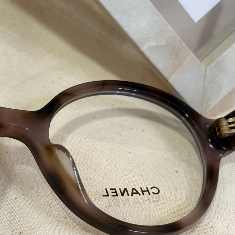 Chanel香奈兒 CH3388 琥珀色香奈兒基本款 復古圓框眼鏡 小香眼鏡 精品眼鏡-5