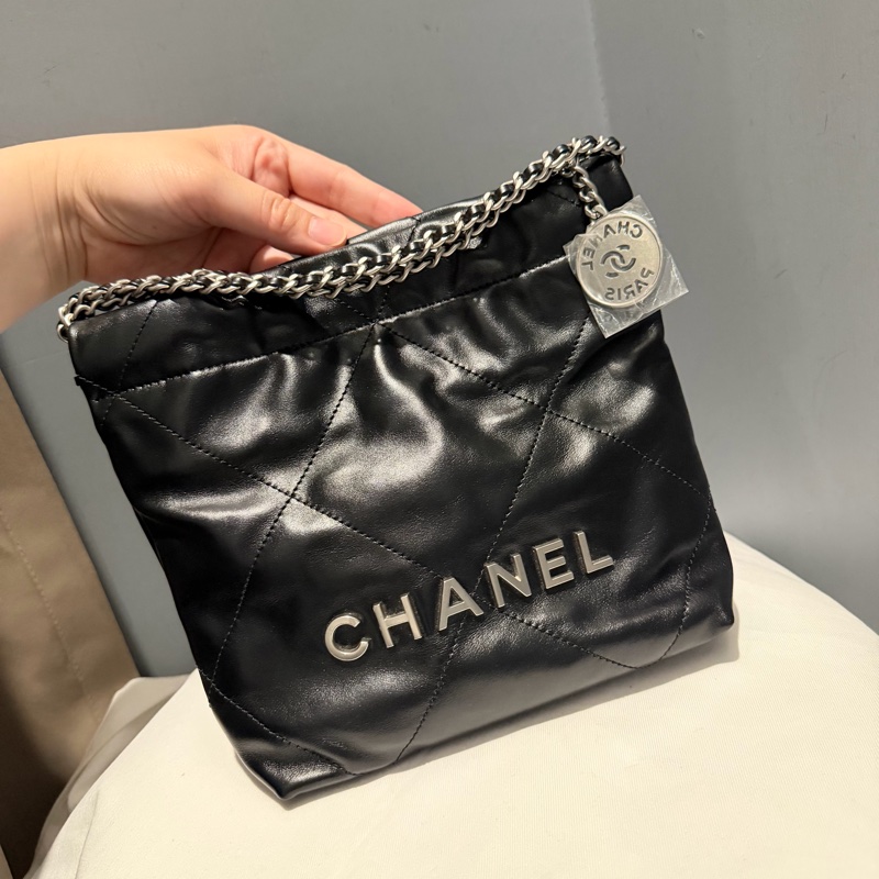 Chanel 香奈兒 mini22 黑銀-0