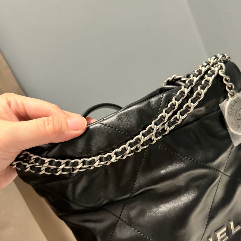 Chanel 香奈兒 mini22 黑銀-8