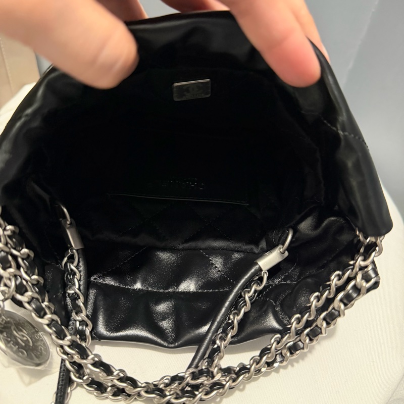 Chanel 香奈兒 mini22 黑銀-9