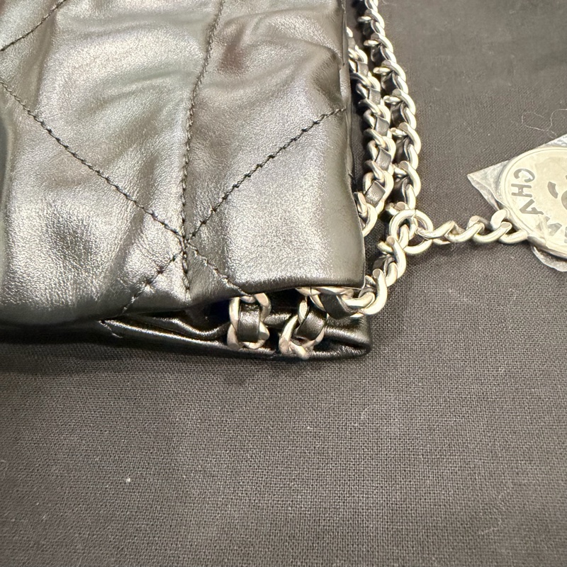 Chanel 香奈兒 mini22 黑銀-26