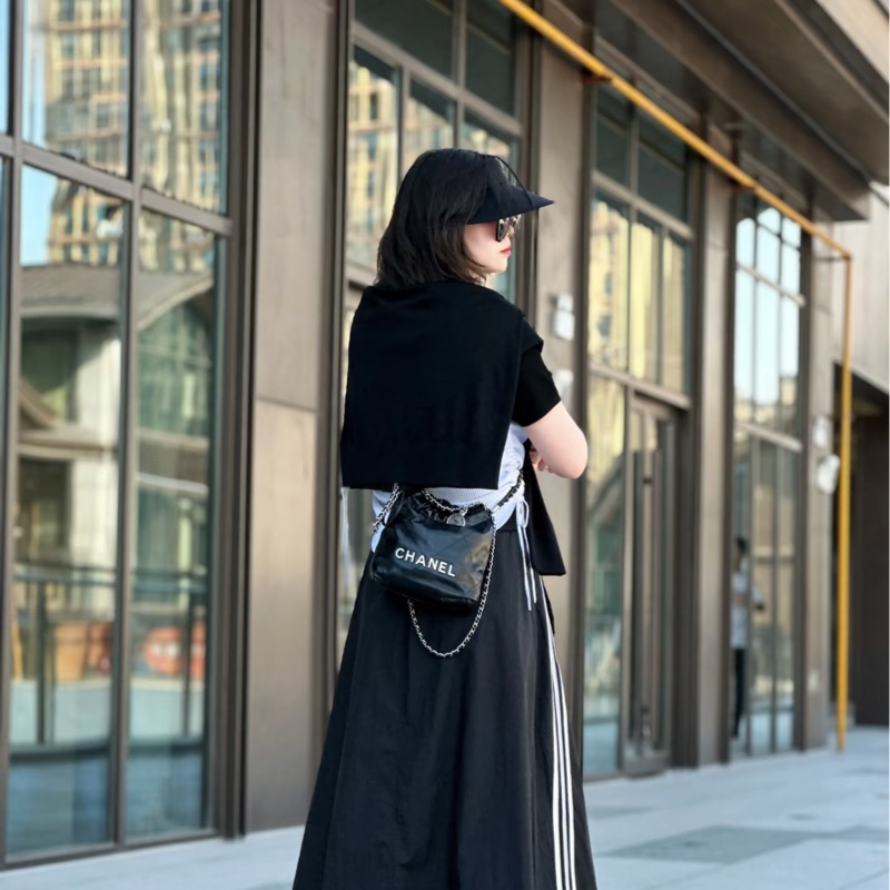 Chanel 香奈兒 mini22 黑銀-37