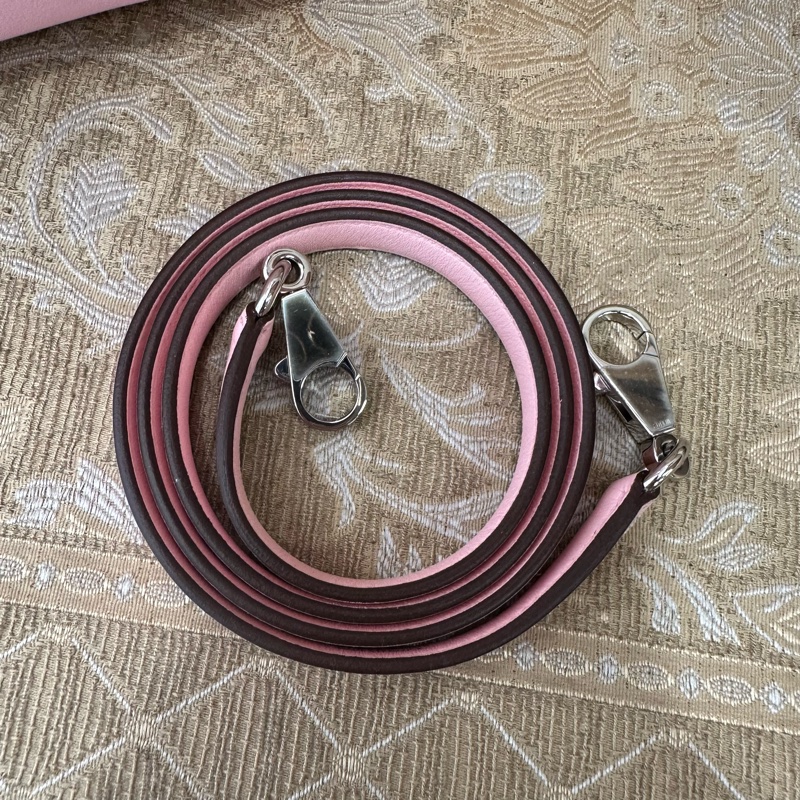 Hermes 3Q Rose Sakura櫻花粉Swift皮銀釦Bolide 27 手提斜背包-10