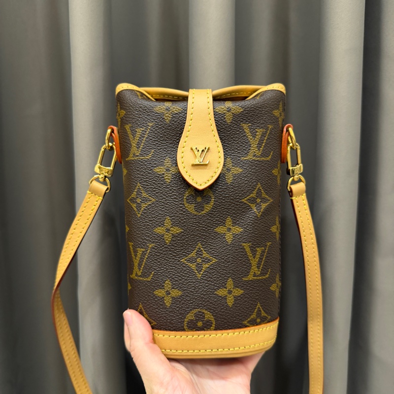 LV 原花金釦Fold me斜背薯條包M80874-0