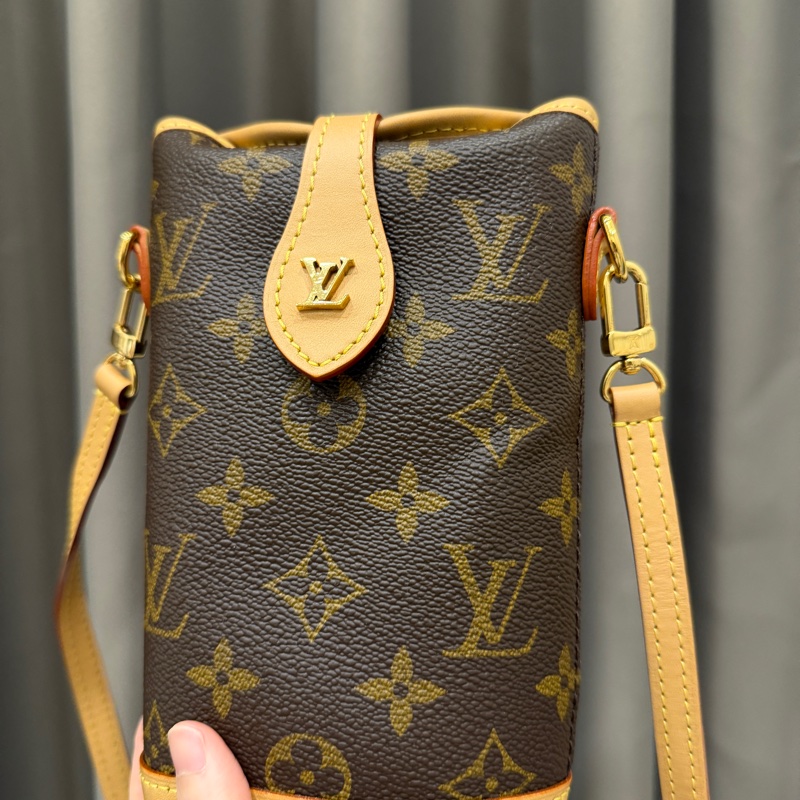 LV 原花金釦Fold me斜背薯條包M80874-1