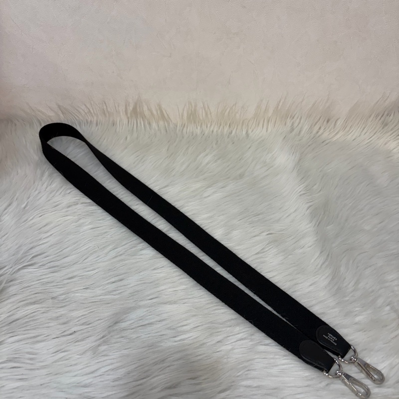 HERMES TC MINI EVELYNE 黑色荔枝皮 銀釦 洞洞包 肩背包 斜背包 2用包-33