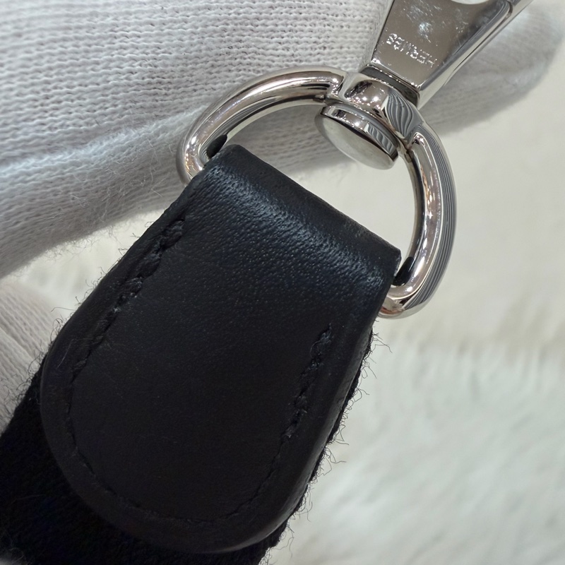 HERMES TC MINI EVELYNE 黑色荔枝皮 銀釦 洞洞包 肩背包 斜背包 2用包-38