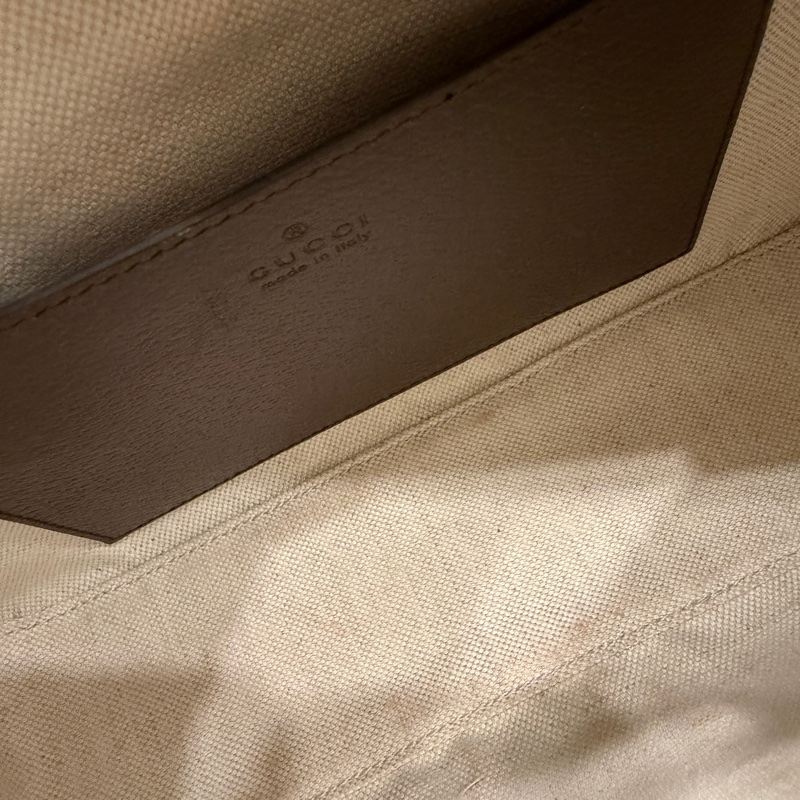 Gucci PVC咖牛皮斜背相機包-17